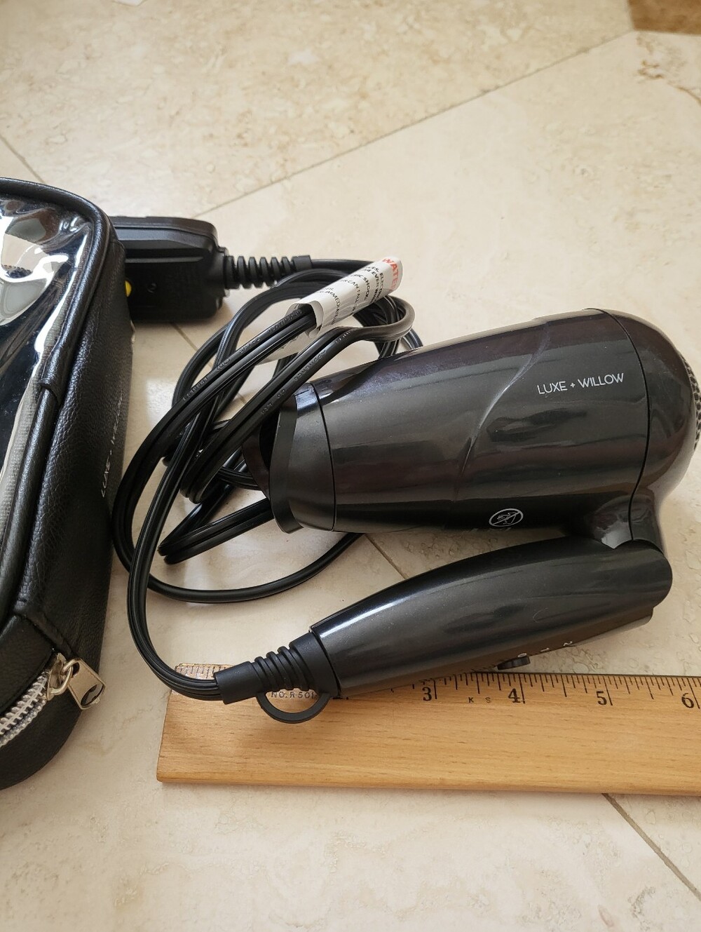 Black Hair Dryer with Travel Case